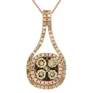 DIAMOND &BROWN DIAMOND PENDANT
