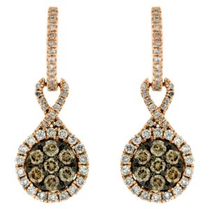 DIAMOND &BROWN DIAMOND EARRING