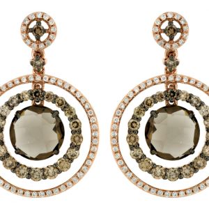 WHIT&MOCHA DIAMOND&SMK EARRING
