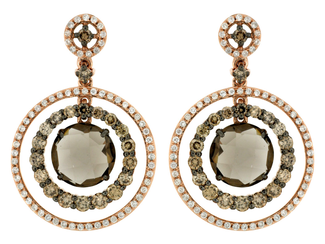 WHIT&MOCHA DIAMOND&SMK EARRING