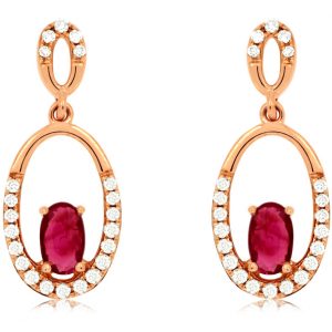 RUBY & DIAMOND EARRING