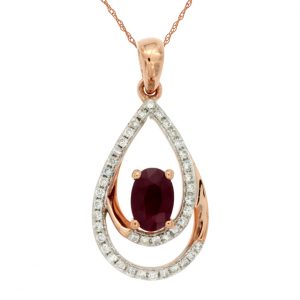 RUBY & DIAMOND PENDANT