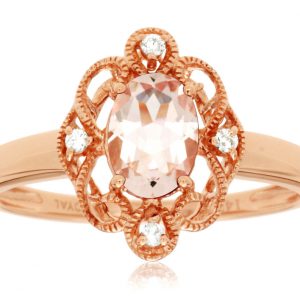 MORGANITE & DIAMOND RING