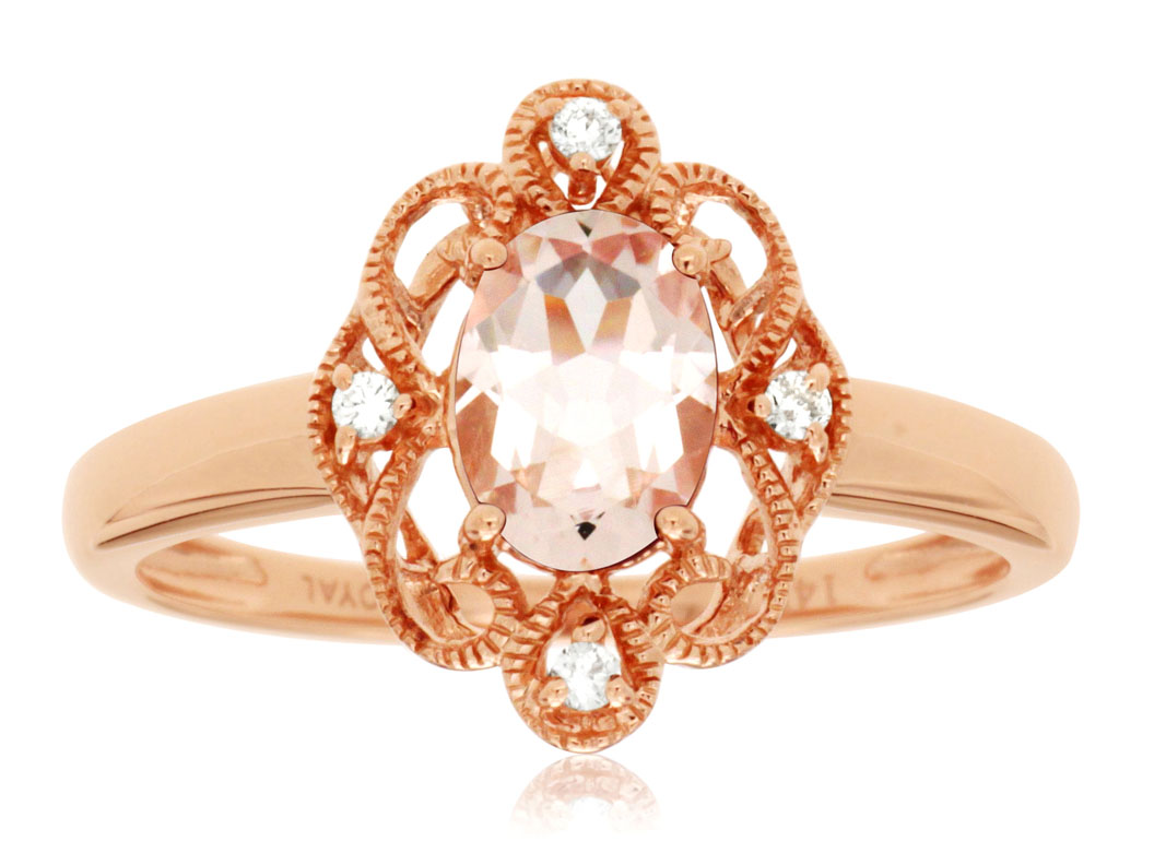 MORGANITE & DIAMOND RING