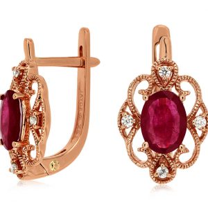RUBY & DIAMOND EARRING