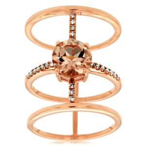 MORGANITE & DIAMOND RING