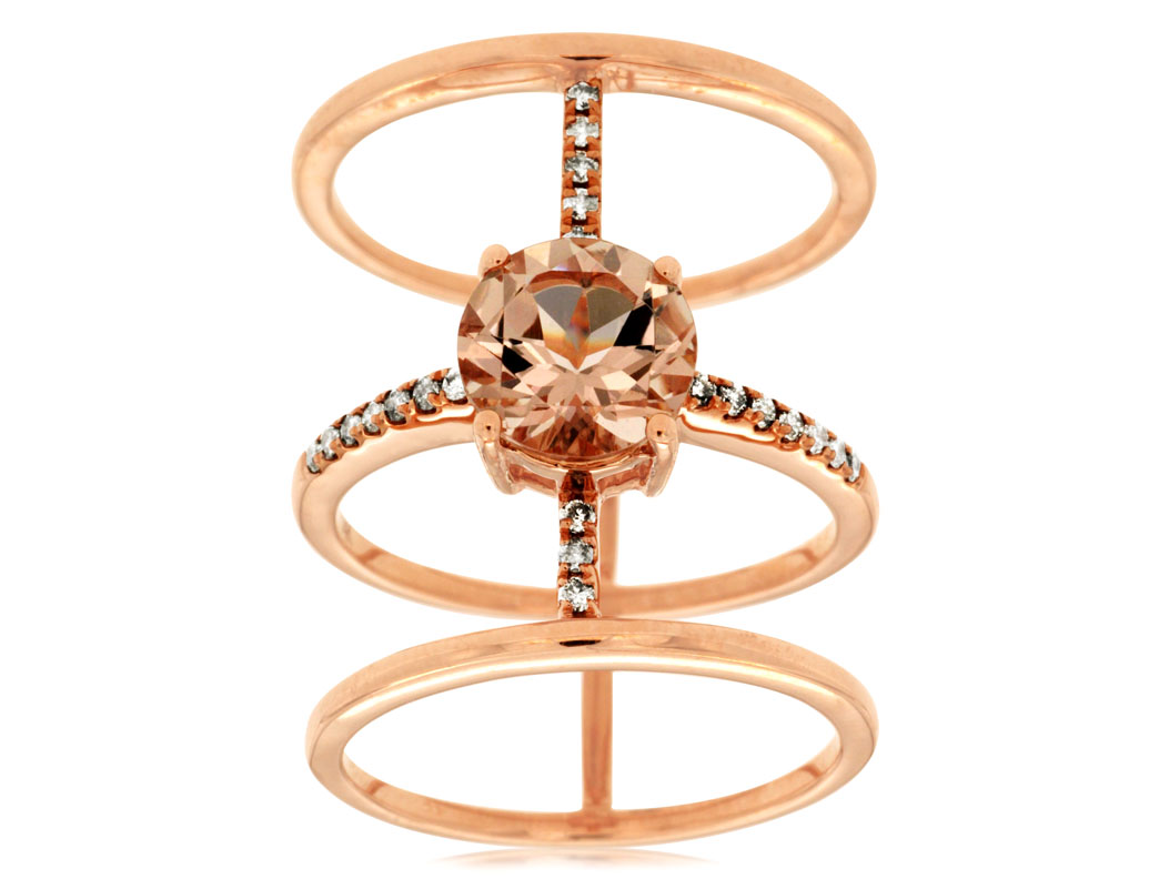 MORGANITE & DIAMOND RING