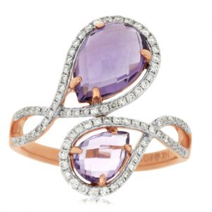 AMETHYST & DIAMOND RING