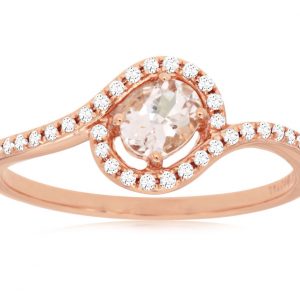 MORGANITE & DIAMOND RING