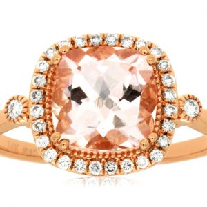 MORGANITE & DIAMOND RING