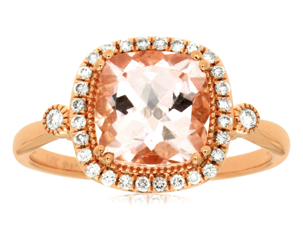 MORGANITE & DIAMOND RING