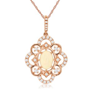 OPAL & DIAMOND PENDANT