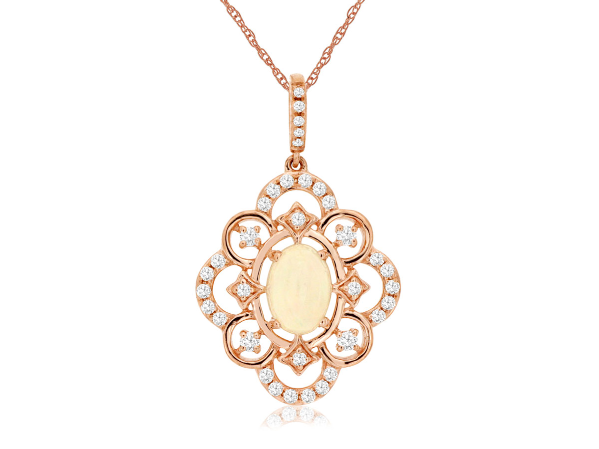 OPAL & DIAMOND PENDANT