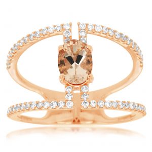 MORGANITE & DIAMOND RING