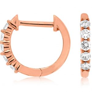 DIAMOND HOOP EARRING 11MM