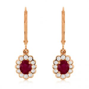 RUBY & DIAMOND EARRING