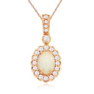 OPAL & DIAMOND PENDANT