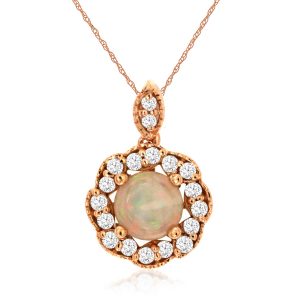 OPAL & DIAMOND PENDANT