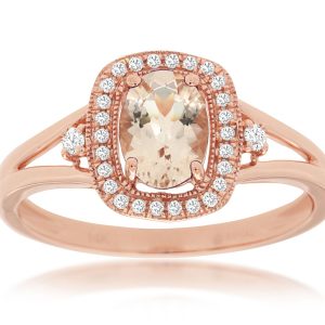 MORGANITE & DIAMOND RING