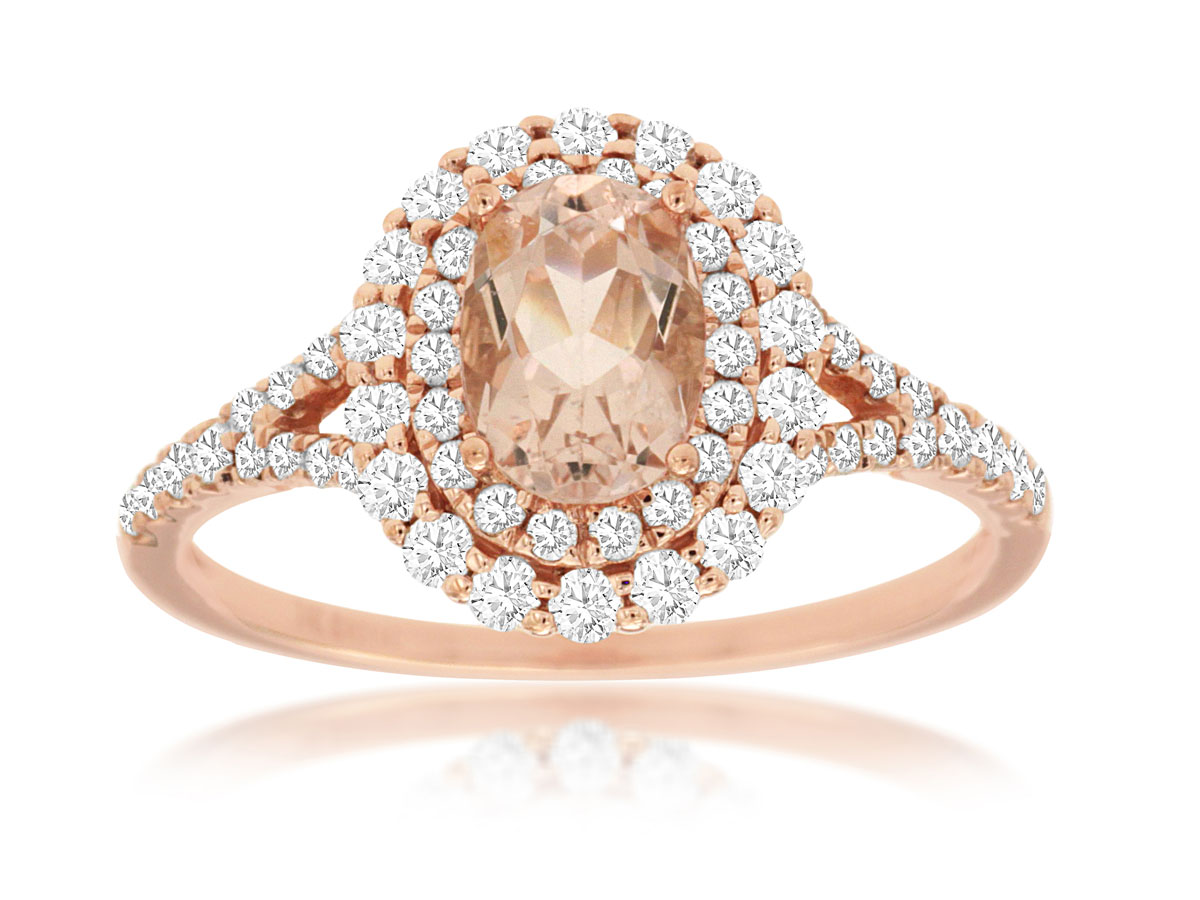 MORGANITE & DIAMOND RING