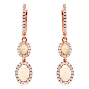 OPAL & DIAMOND EARRING