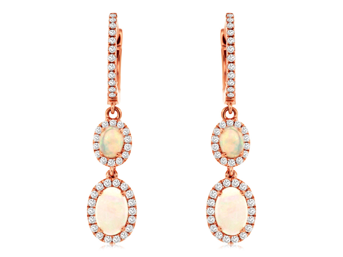 OPAL & DIAMOND EARRING