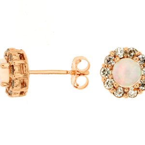 OPAL & DIAMOND EARRING