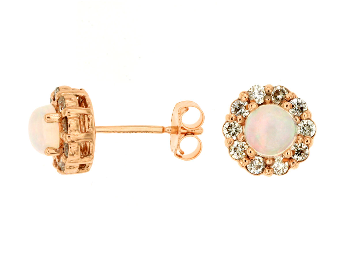 OPAL & DIAMOND EARRING