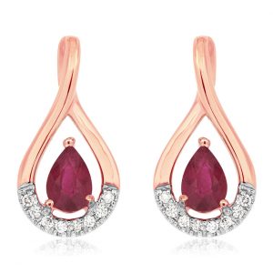 RUBY & DIAMOND EARRING