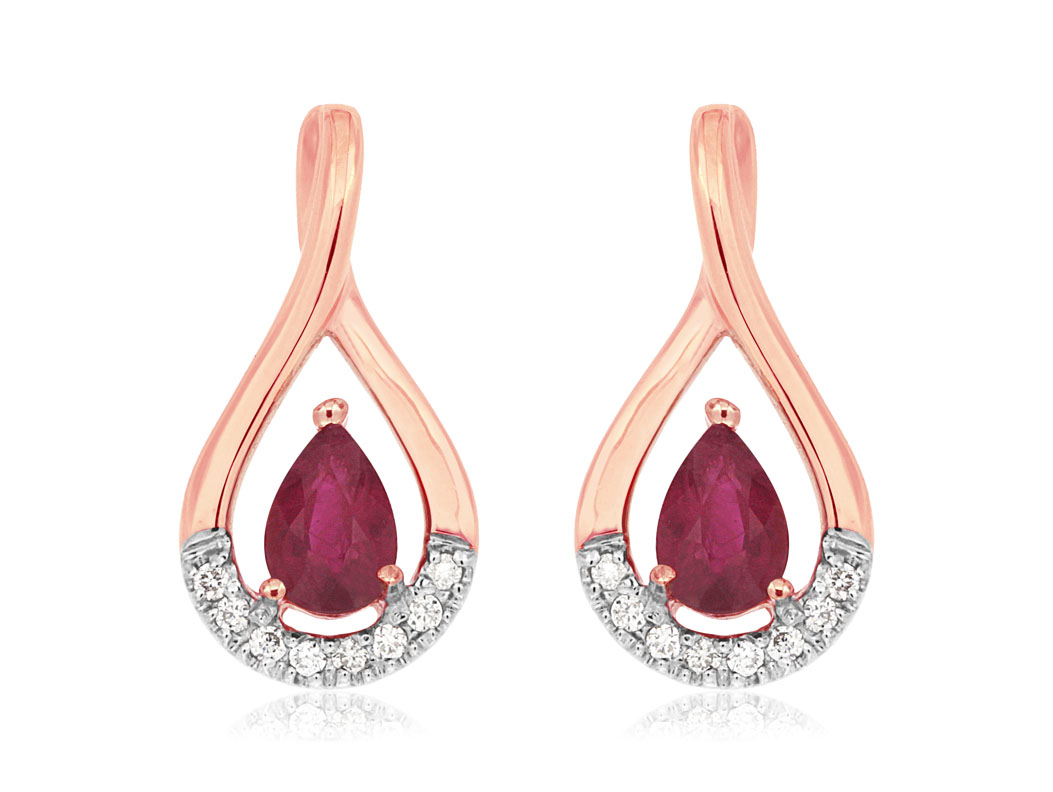 RUBY & DIAMOND EARRING