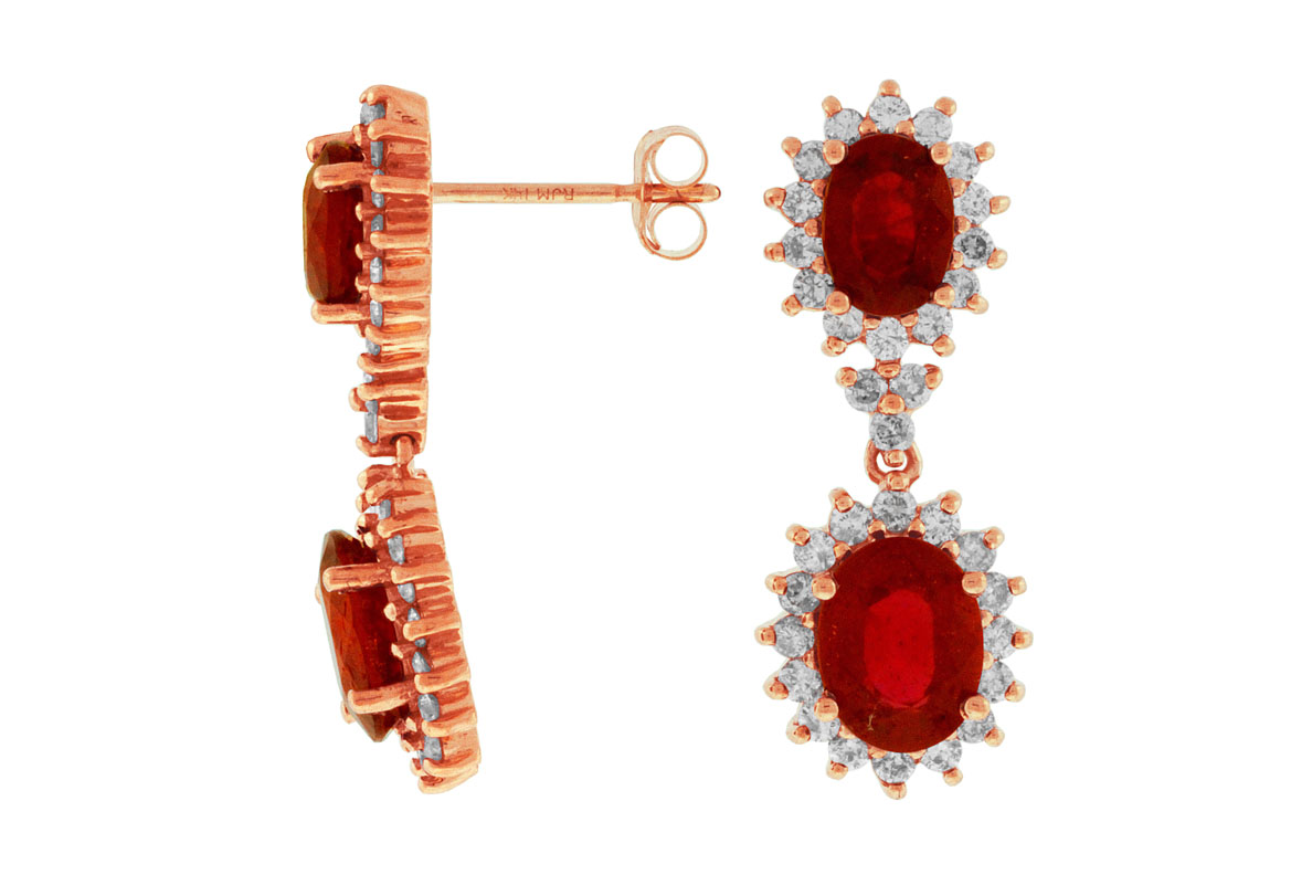 RUBY & DIAMOND EARRING