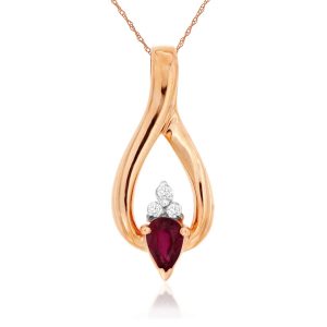 RUBY & DIAMOND PENDANT