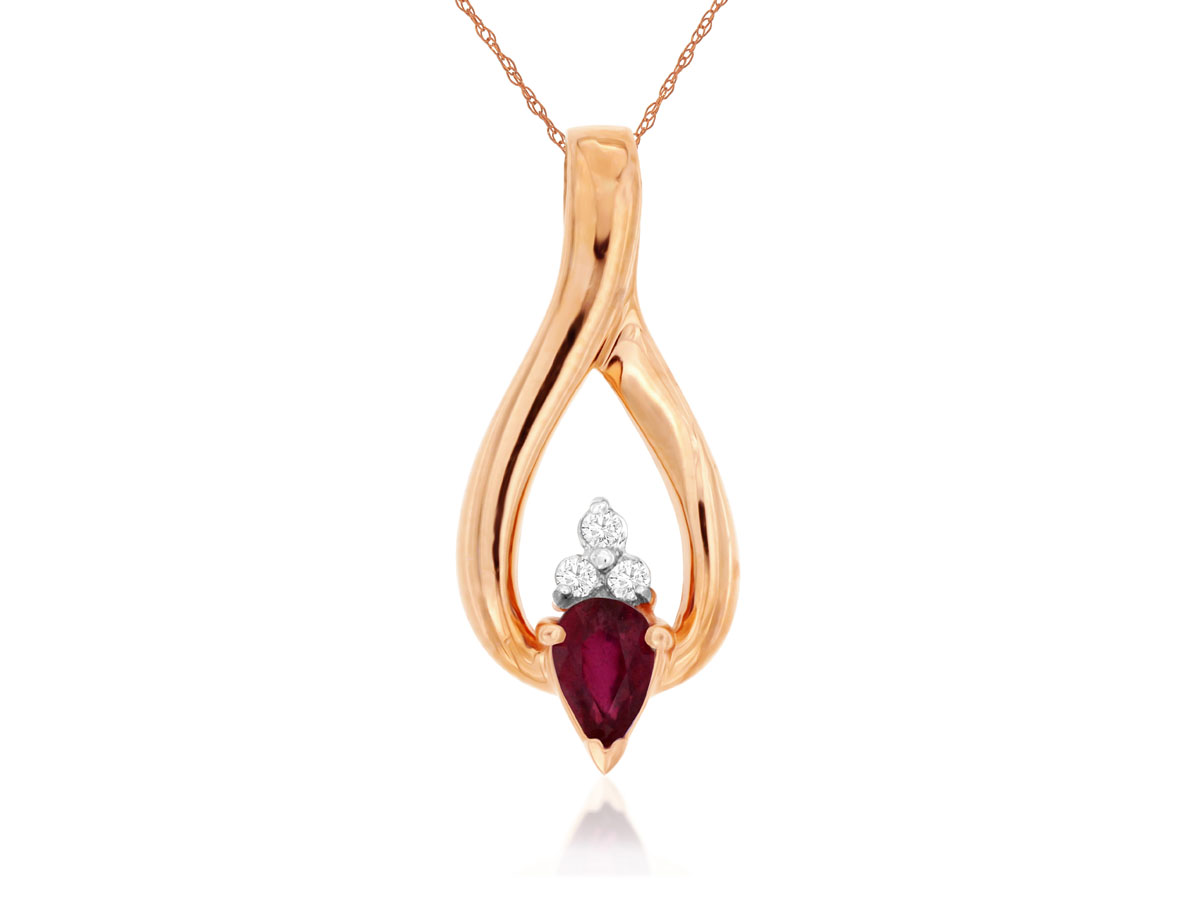 RUBY & DIAMOND PENDANT