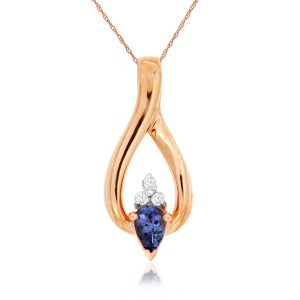 TANZANITE & DIAMOND PENDANT