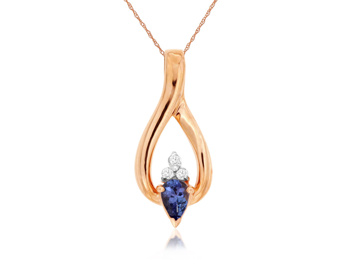 TANZANITE & DIAMOND PENDANT