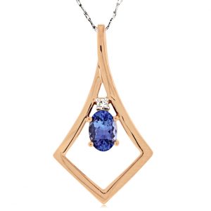 TANZANITE & DIAMOND PENDANT