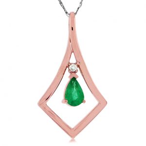 EMERALD & DIAMOND PENDANT
