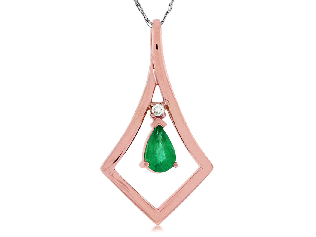 EMERALD & DIAMOND PENDANT