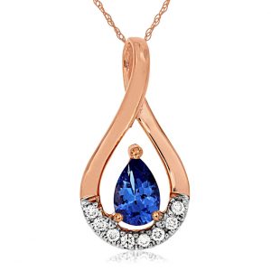 TANZANITE & DIAMOND PENDANT