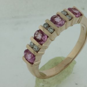 PINK SAPPHIRE & DIAMOND BAND
