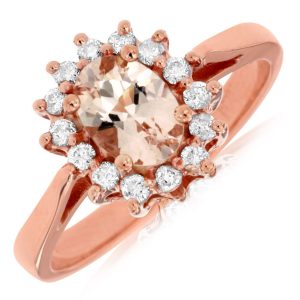 MORGANITE & DIAMOND RING