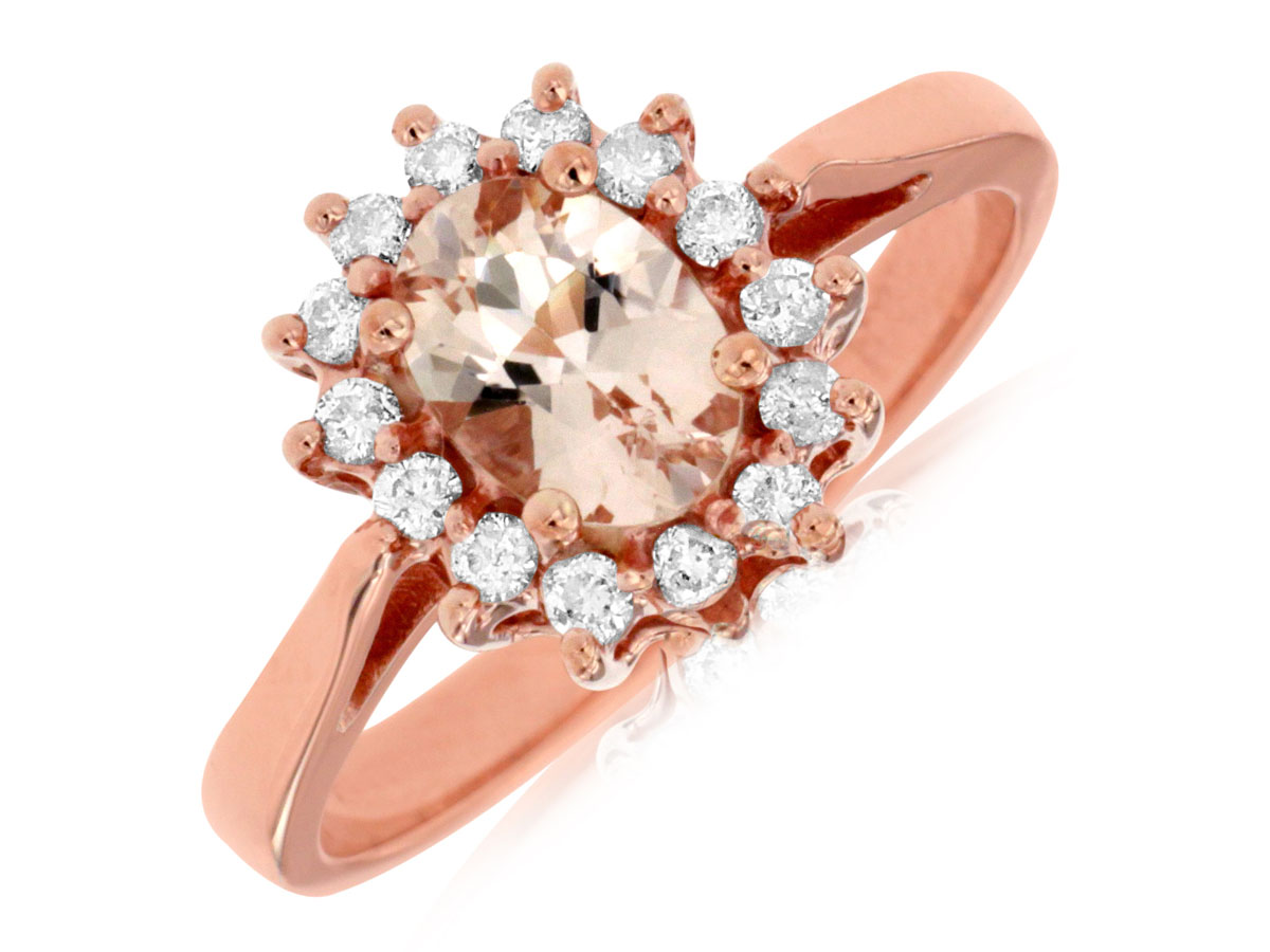 MORGANITE & DIAMOND RING