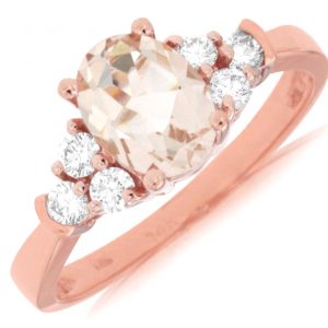 MORGANITE & DIAMOND RING