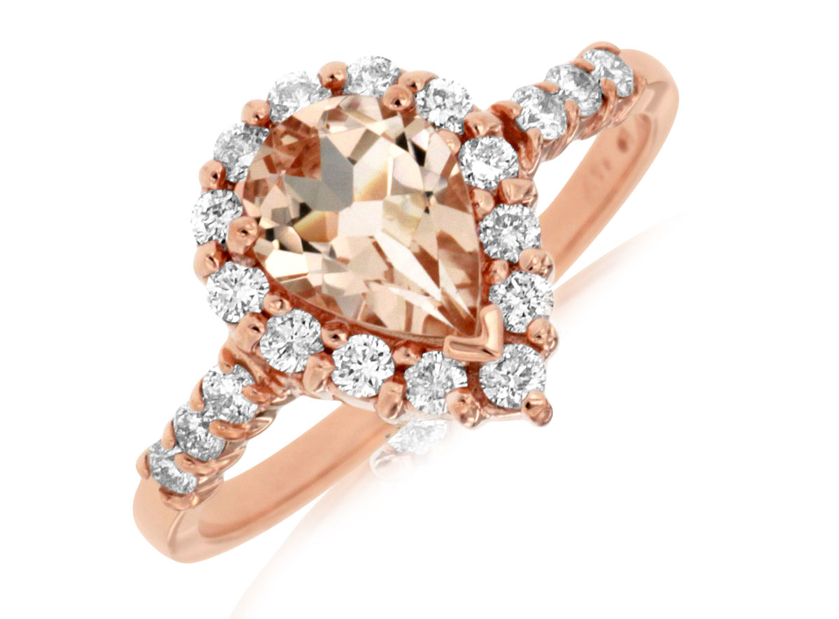 MORGANITE & DIAMOND RING