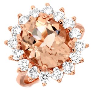 MORGANITE & DIAMOND RING
