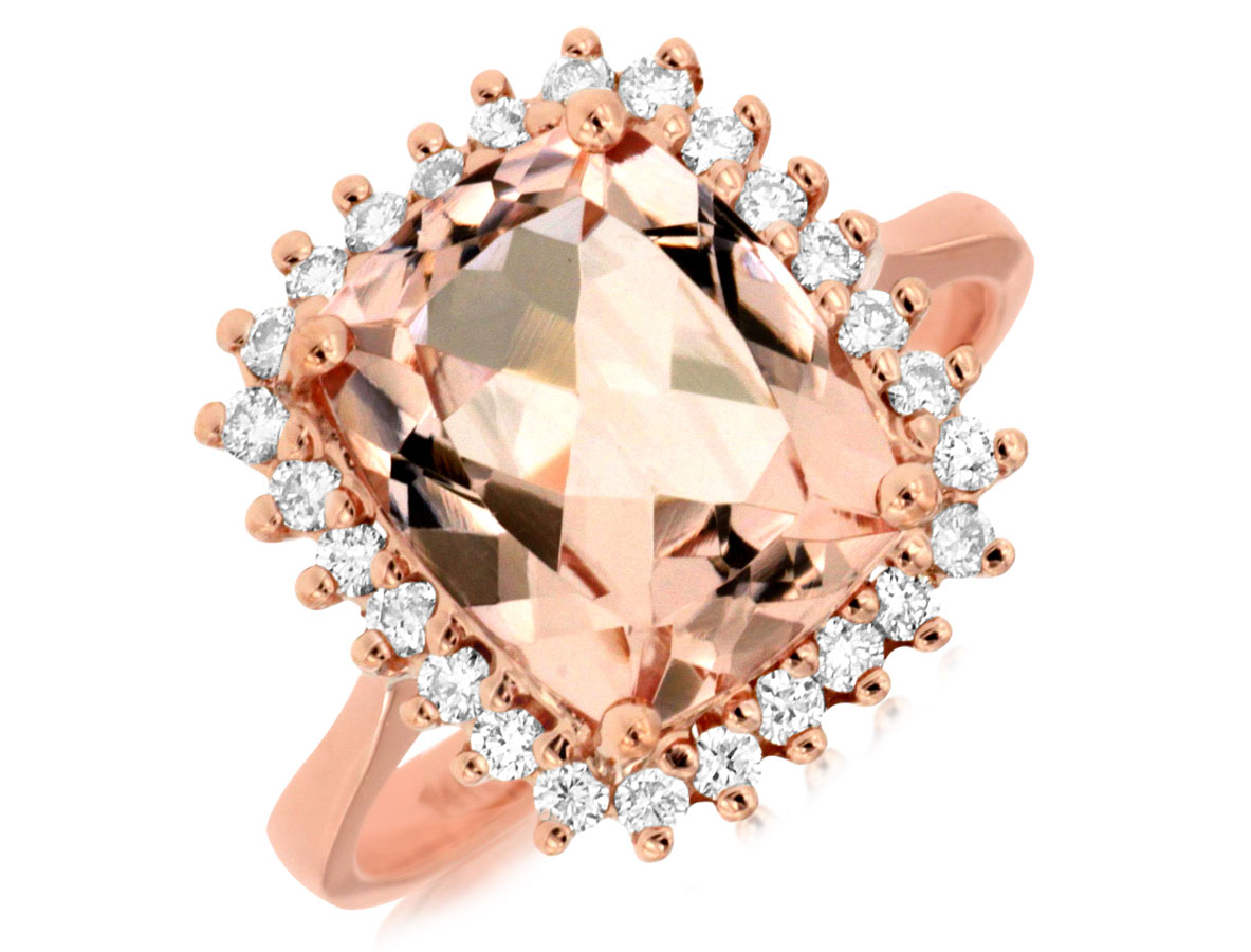 MORGANITE & DIAMOND RING