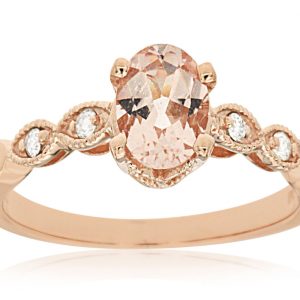 MORGANITE & DIAMOND RING