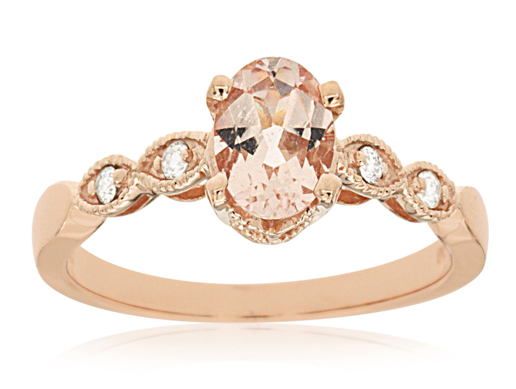 MORGANITE & DIAMOND RING