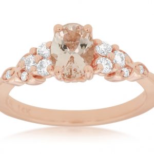 MORGANITE & DIAMOND RING
