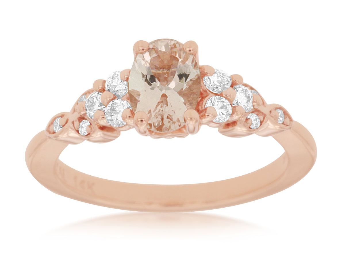 MORGANITE & DIAMOND RING